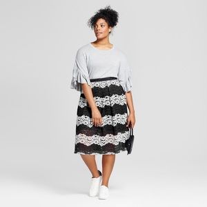 Target | Who What Wear Lace Midi Skirt